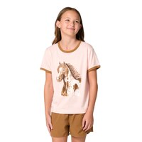T-shirt à manches courtes et à bords contrastants avec imprimé de cheval pour jeunes, Carhartt Front_Flat
