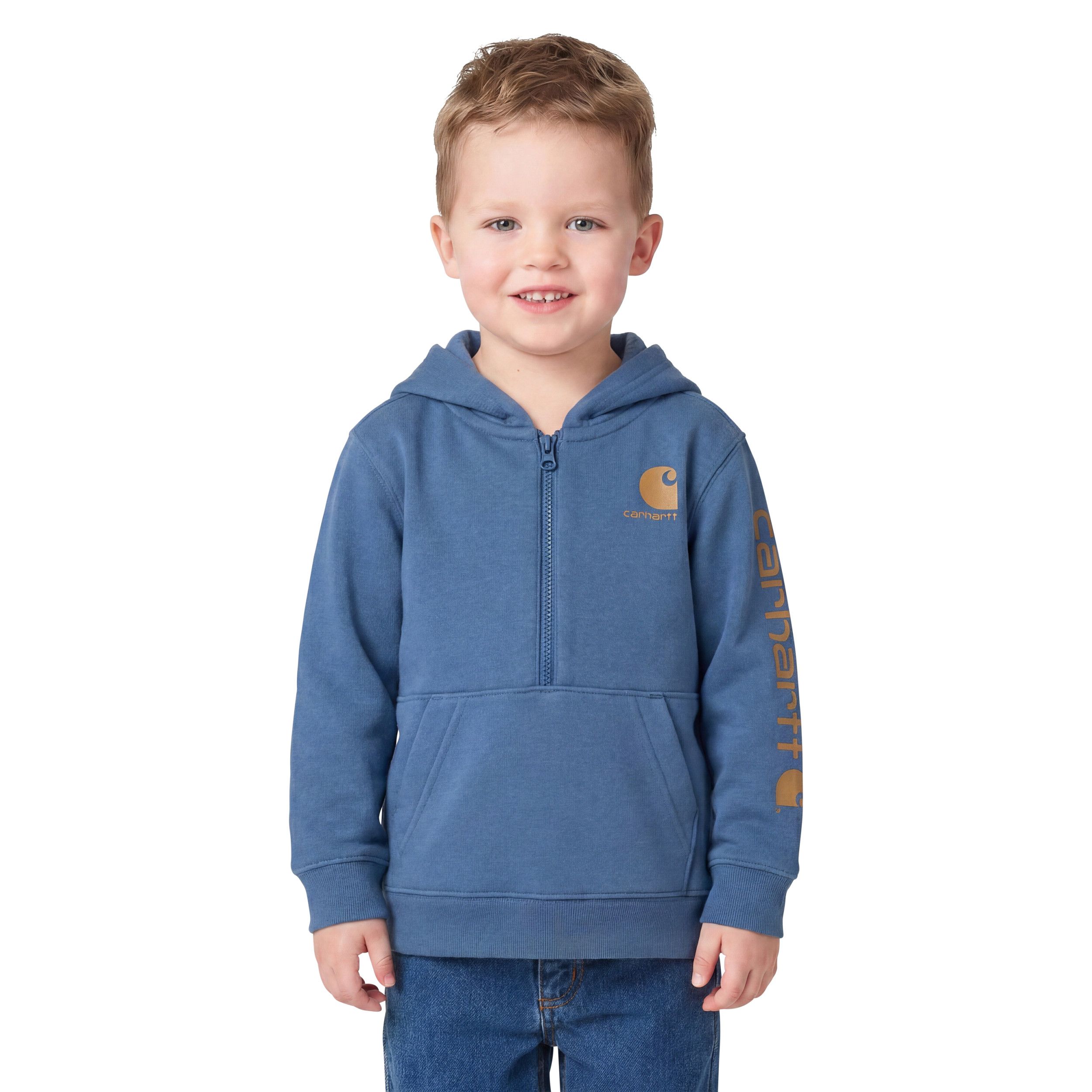 Chandail en molleton à manches longues avec demi-glissière pour tout-petits, Carhartt
