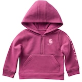 Chandail en molleton à manches longues avec demi-glissière pour bébés, Carhartt Front_Flat