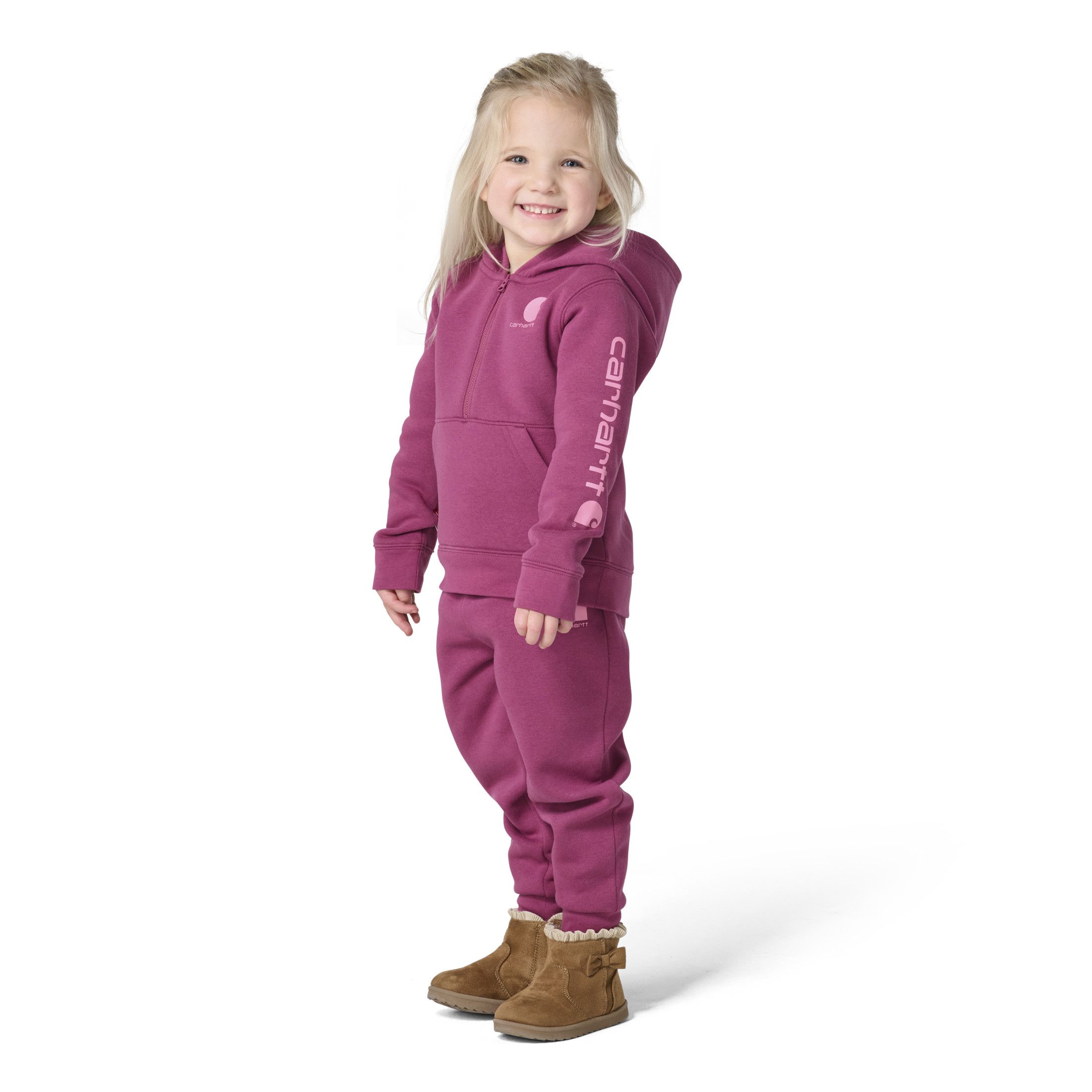 Chandail en molleton à manches longues avec demi-glissière pour bébés, Carhartt