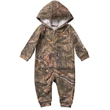 Carhartt Kids' Baby Zip Front Hooded Camo Coveralls Front_Flat