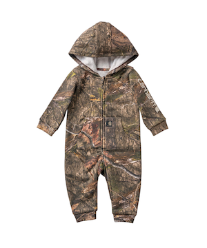 Combinaison à capuche à motif camouflage avec glissière sur le devant pour bébés, Carhartt