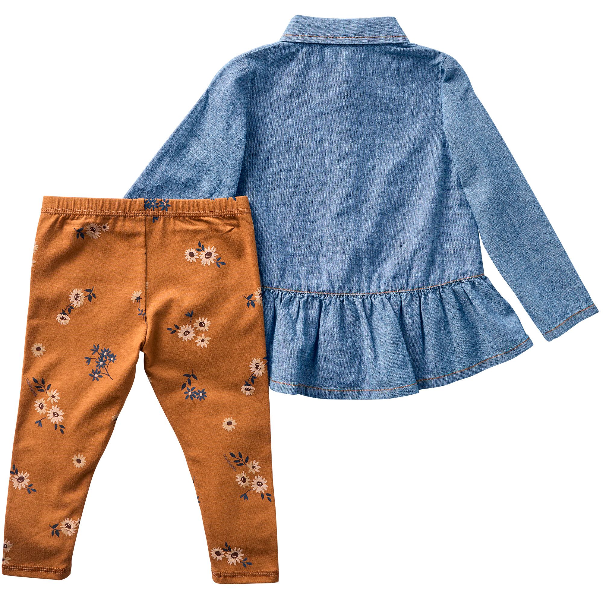 Ensemble haut à manches longues en chambray et legging pour bébés, Carhartt