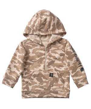 Chandail en molleton à manches longues avec motif camouflage et demi-glissière pour bébés, Carhartt