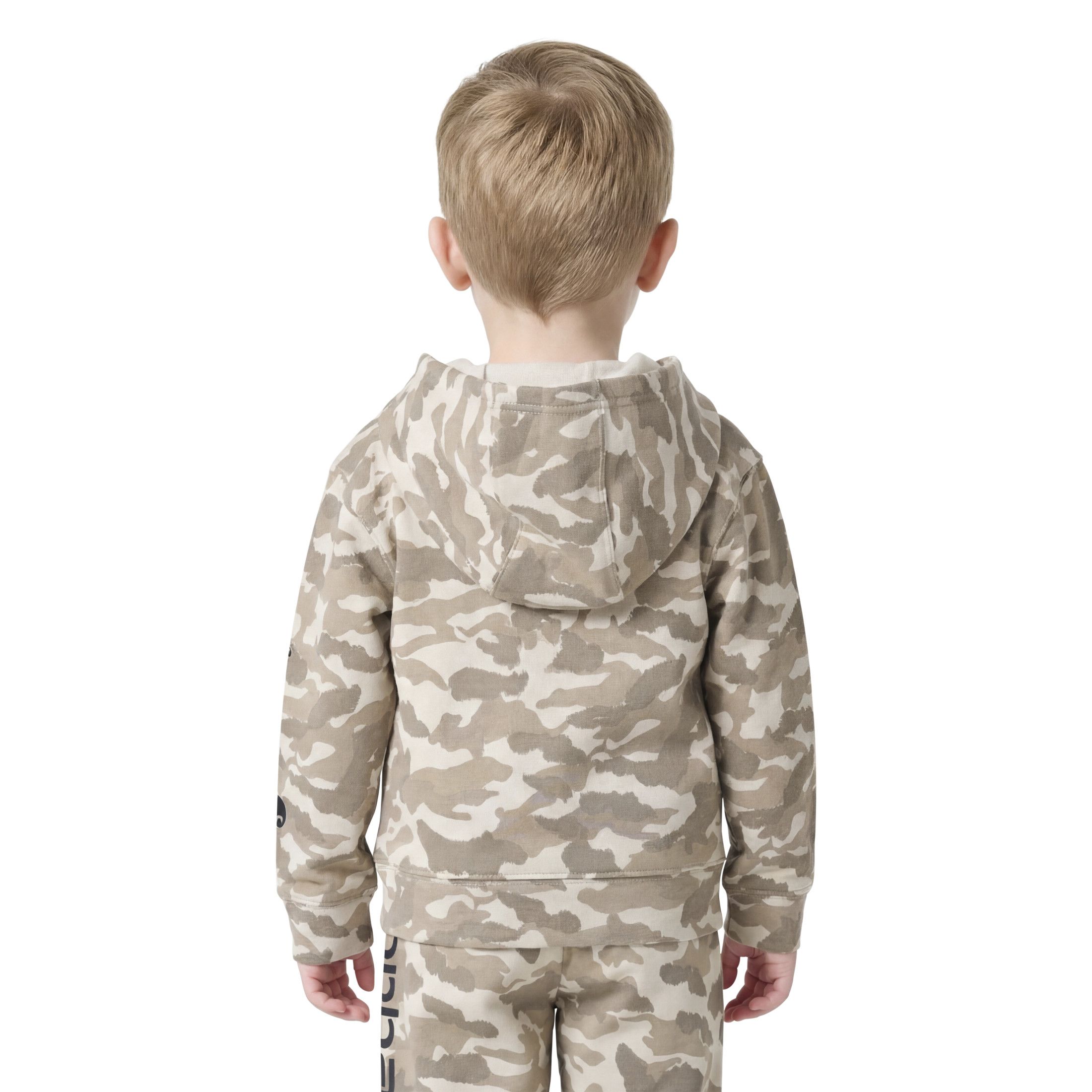 Chandail en molleton à manches longues avec motif camouflage et demi-glissière pour enfants, Carhartt