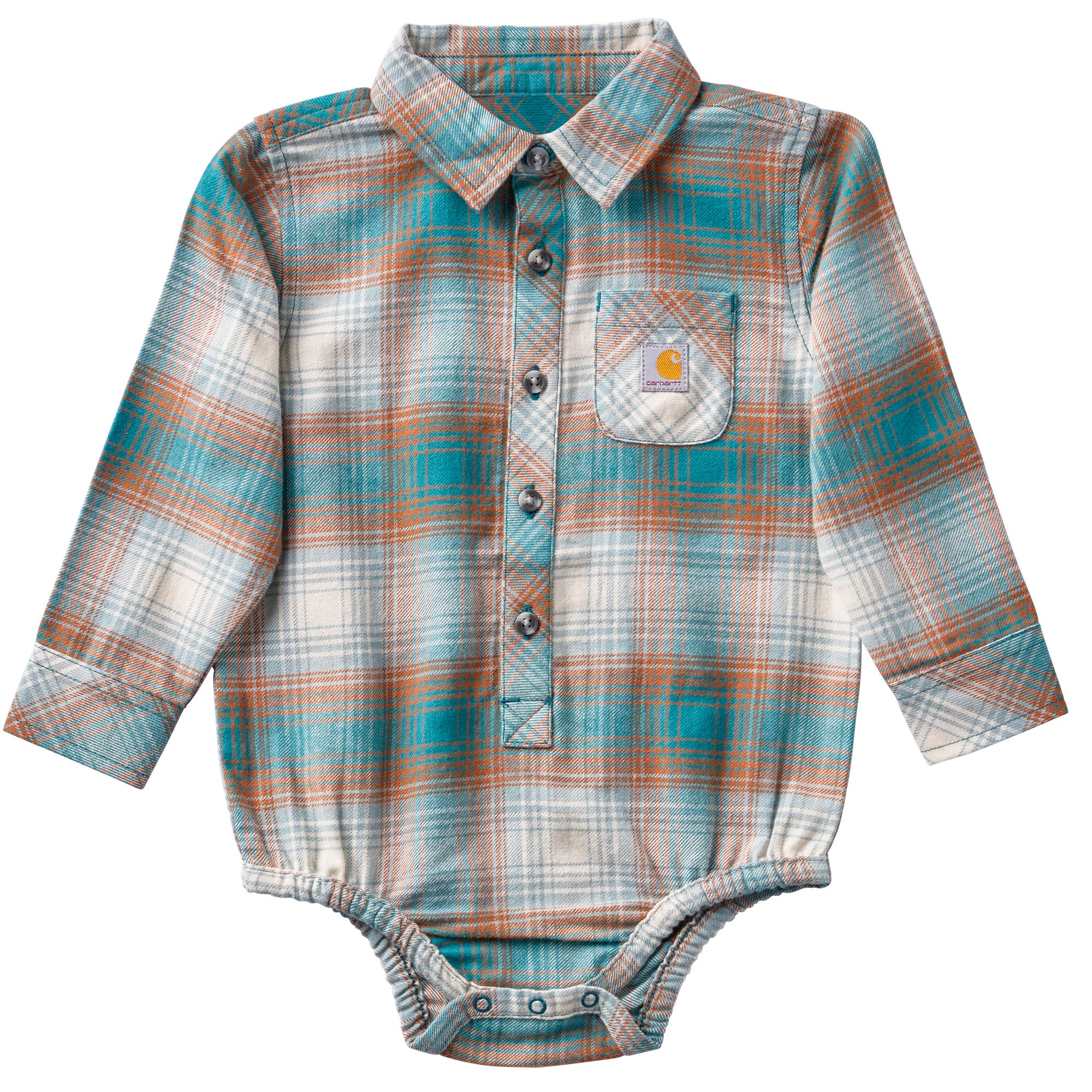 Carhartt Baby Long Sleeve Flannel Bodysuit