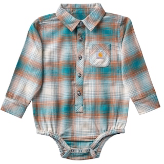 Carhartt Baby Long Sleeve Flannel Bodysuit