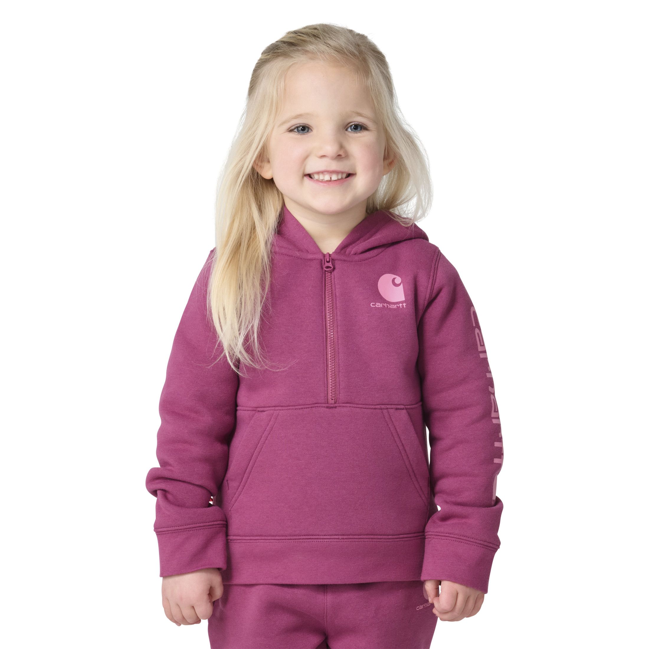 Chandail en molleton à manches longues avec demi-glissière pour bébés, Carhartt