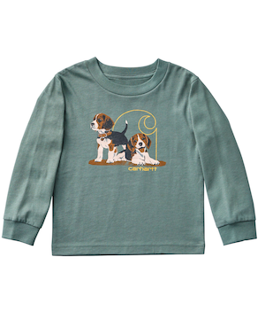 T-shirt à manches longues avec motif chiot pour tout-petits, Carhartt