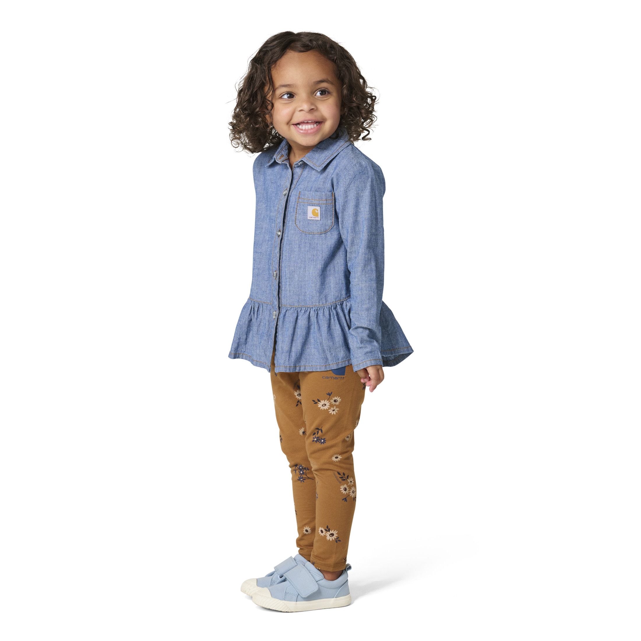 Ensemble haut à manches longues en chambray et legging pour tout-petits, Carhartt