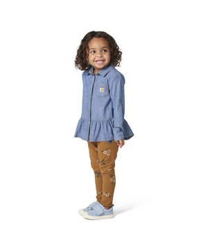Ensemble haut à manches longues en chambray et legging pour tout-petits, Carhartt
