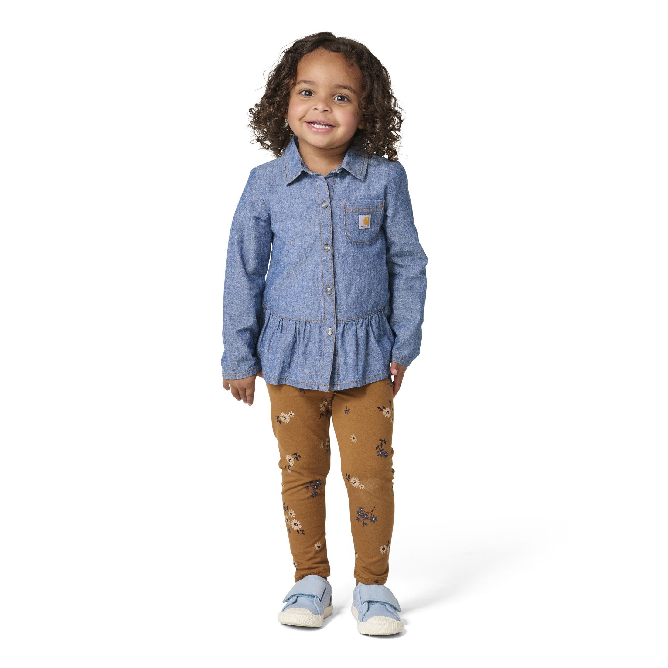 Ensemble haut à manches longues en chambray et legging pour tout-petits, Carhartt