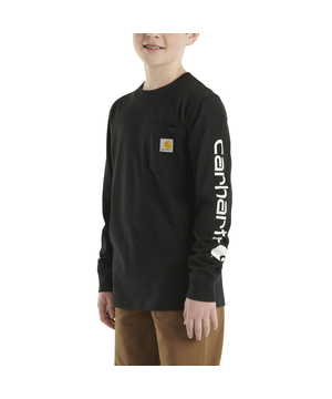 T-shirt à manches longues avec poche et logo pour tout-petits, Carhartt
