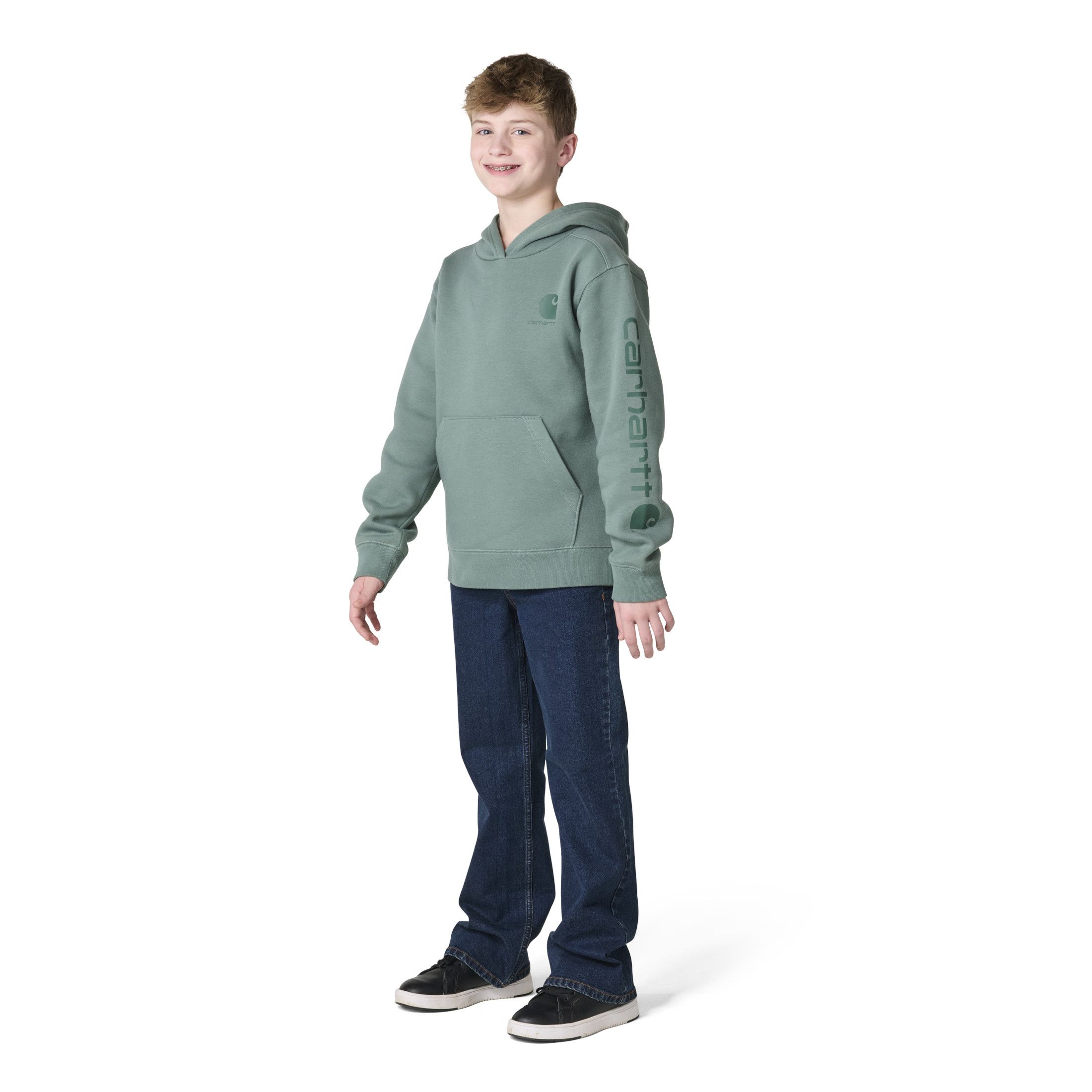 Chandail en molleton graphique à manches longues pour enfants, Carhartt