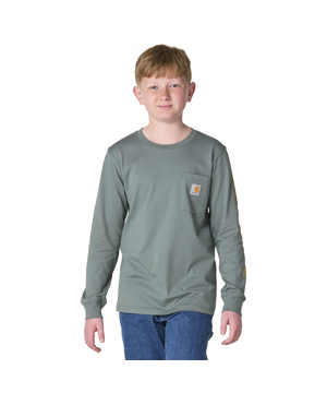 T-shirt à manches longues avec poche et logo pour enfants, Carhartt