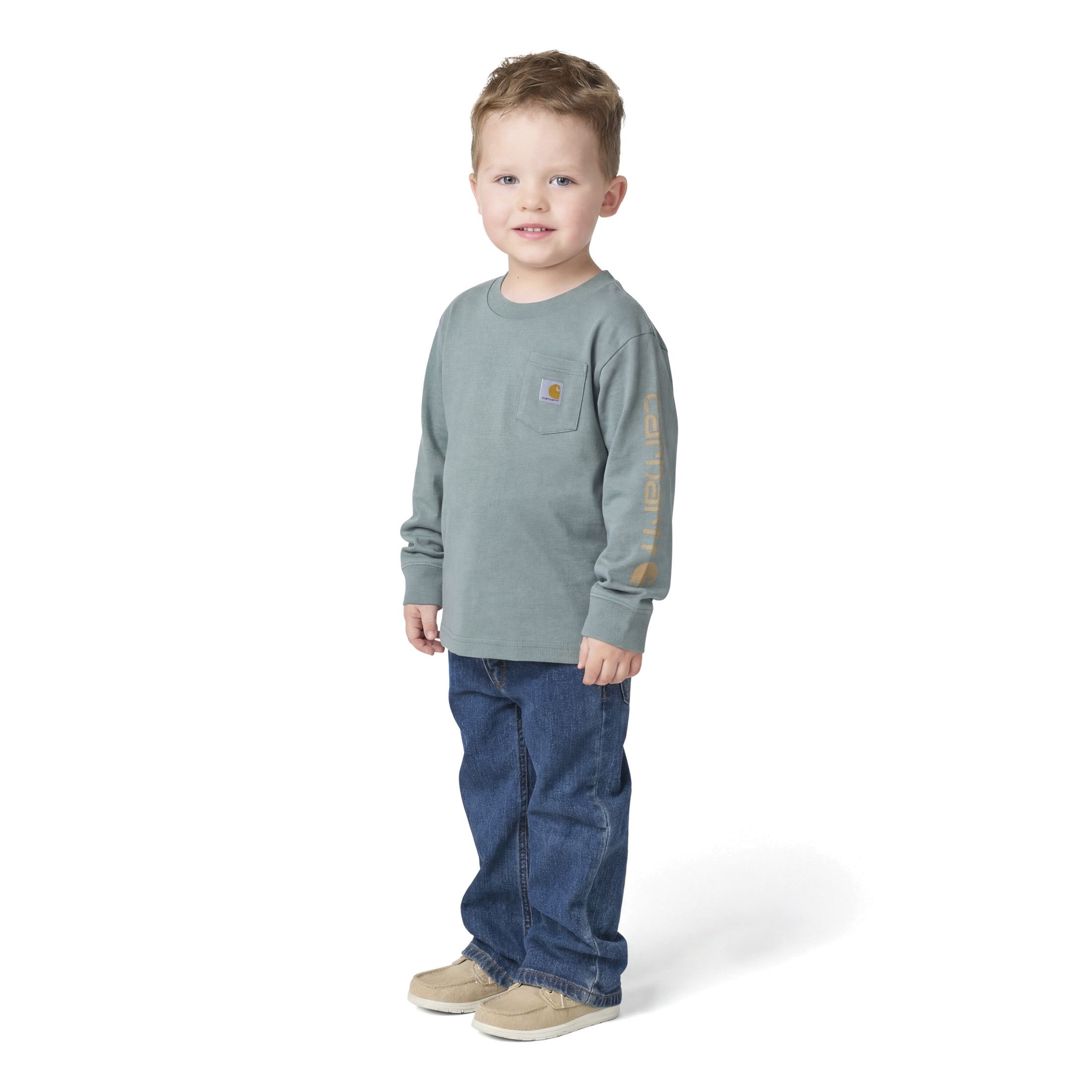 Carhartt Kids' Long Sleeve Pocket Logo T-Shirt