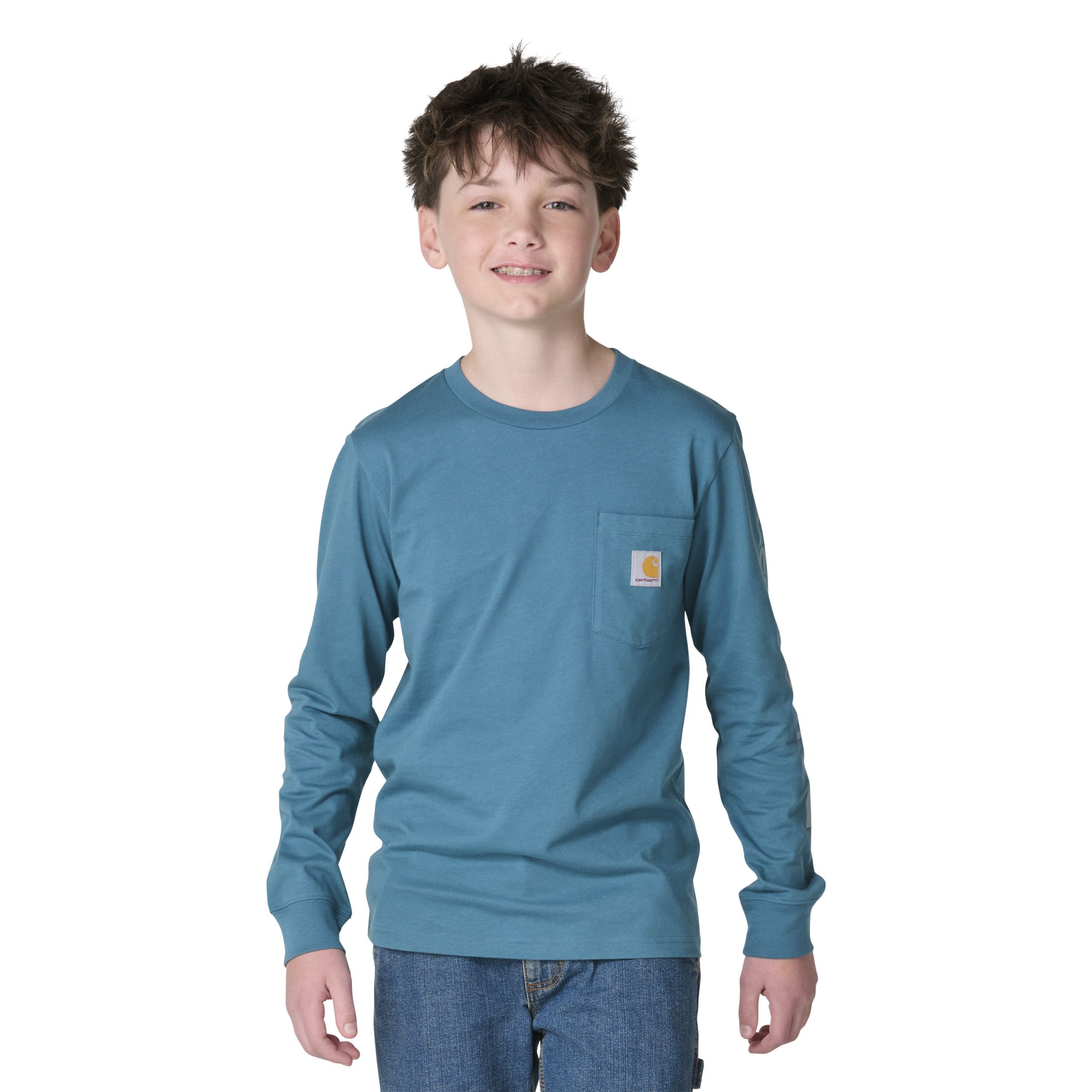 Carhartt Kids' Long Sleeve Pocket Logo T-Shirt