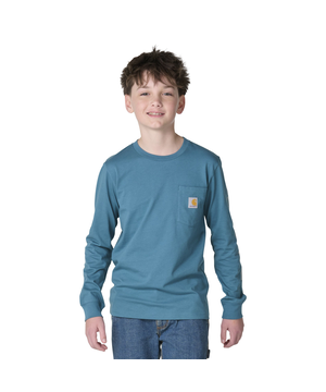 T-shirt à manches longues avec poche et logo pour enfants, Carhartt