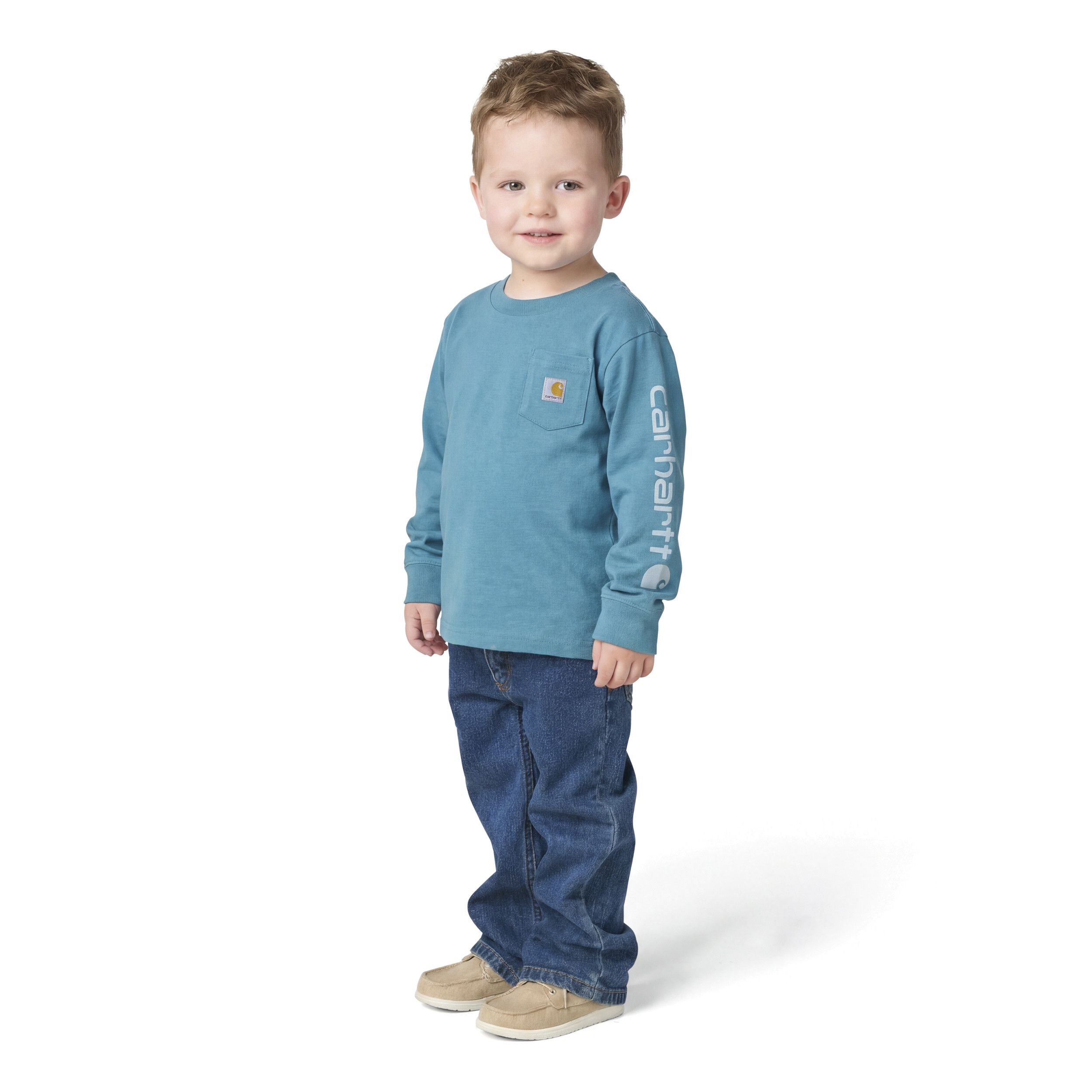 Carhartt Kids' Long Sleeve Pocket Logo T-Shirt