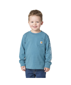 T-shirt à manches longues avec poche et logo pour enfants, Carhartt