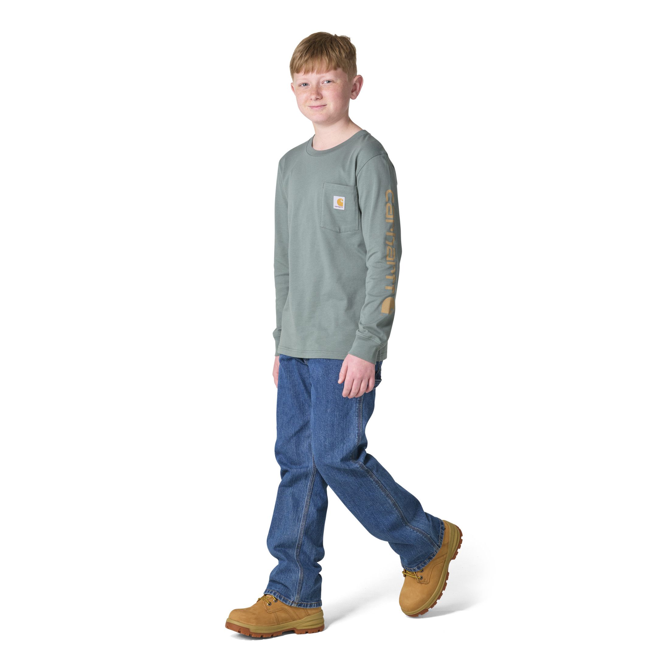 Carhartt Kids' Long Sleeve Pocket Logo T-Shirt