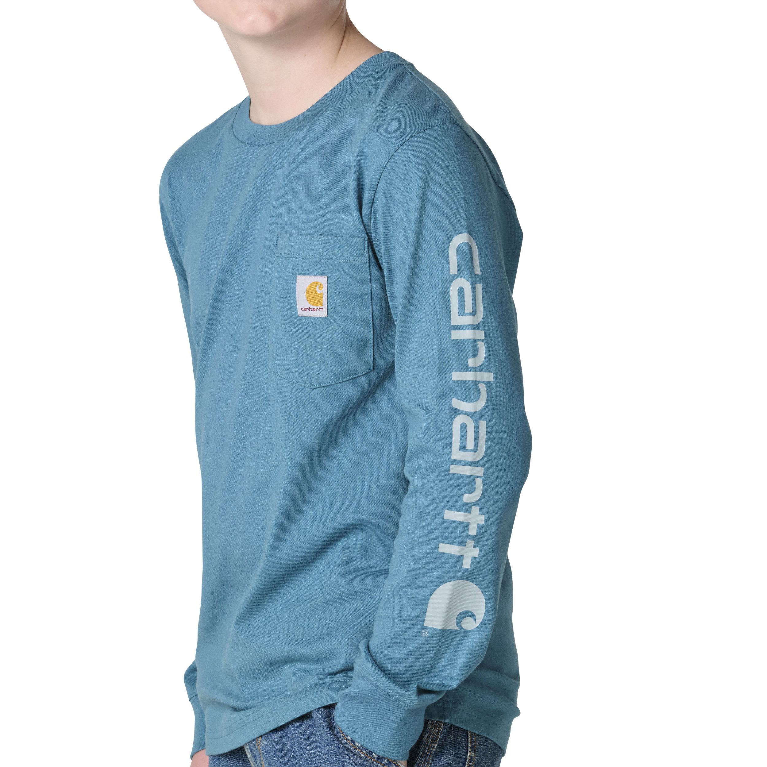 Carhartt Kids' Long Sleeve Pocket Logo T-Shirt