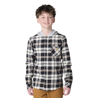 Carhartt Kids' Long Sleeve Flannel Button-Front Hooded Shirt