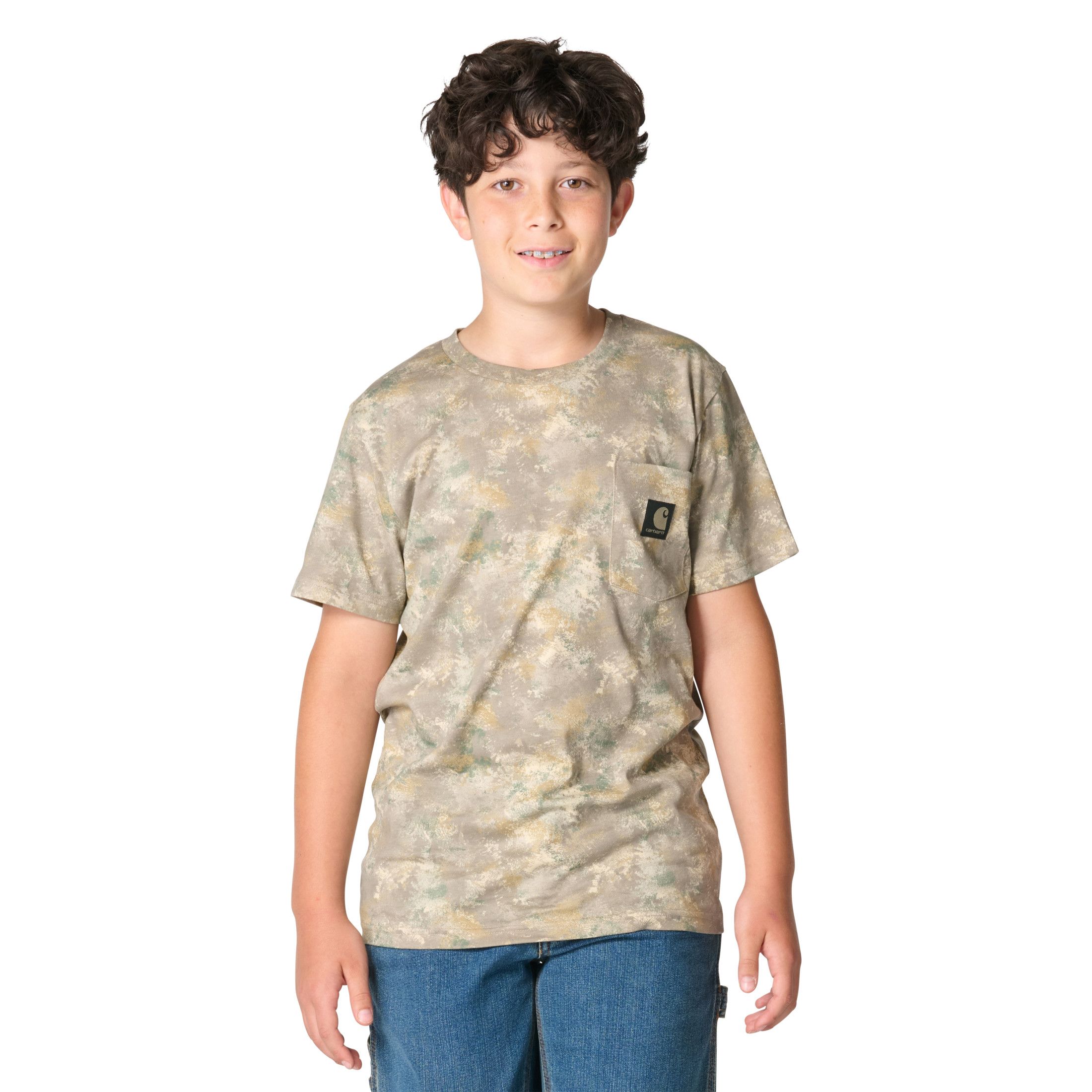 Carhartt Kids' Short Sleeve Faded Camo Pocket T-Shirt