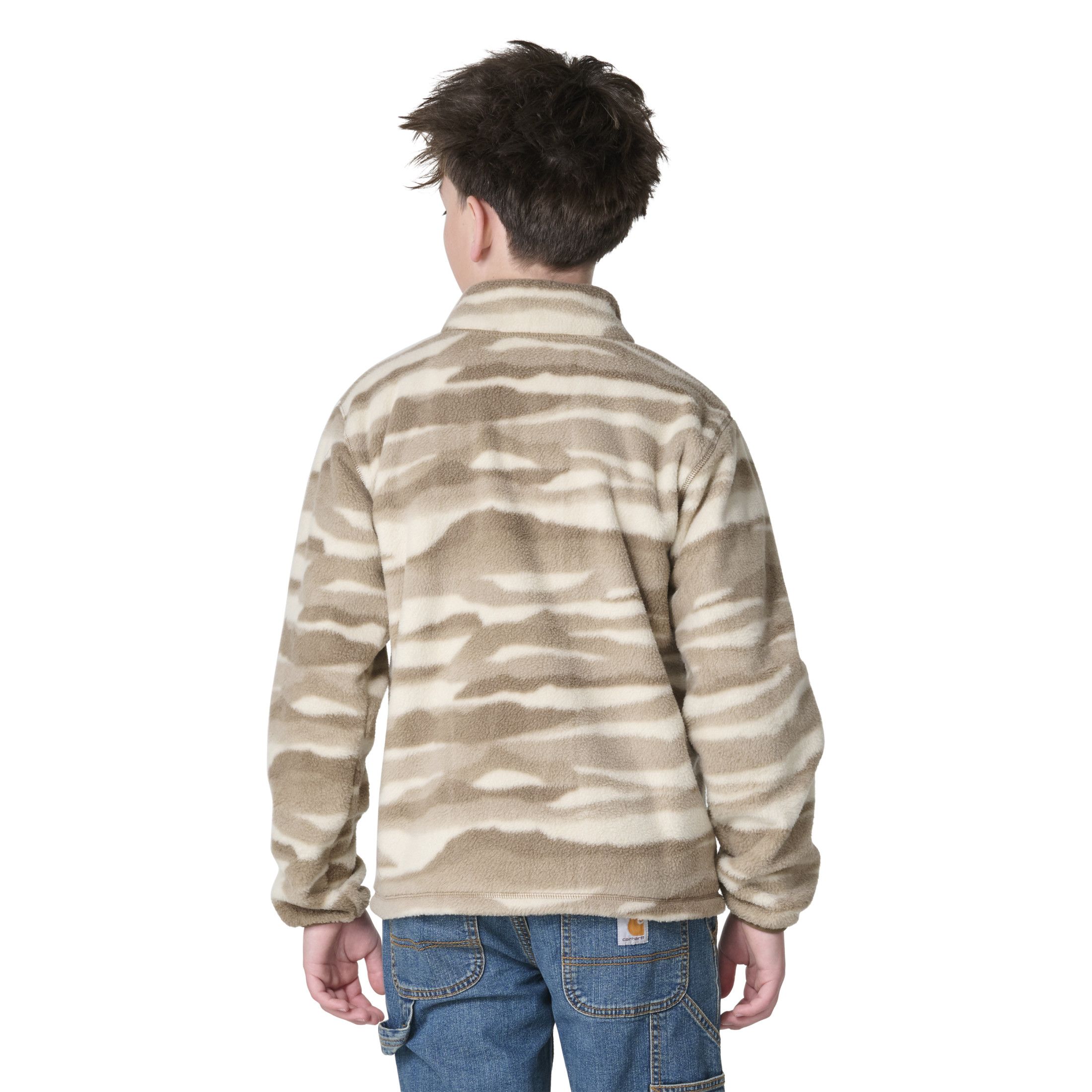 Chandail en molleton imprimé à demi-fermeture à glissière pour enfants, Carhartt