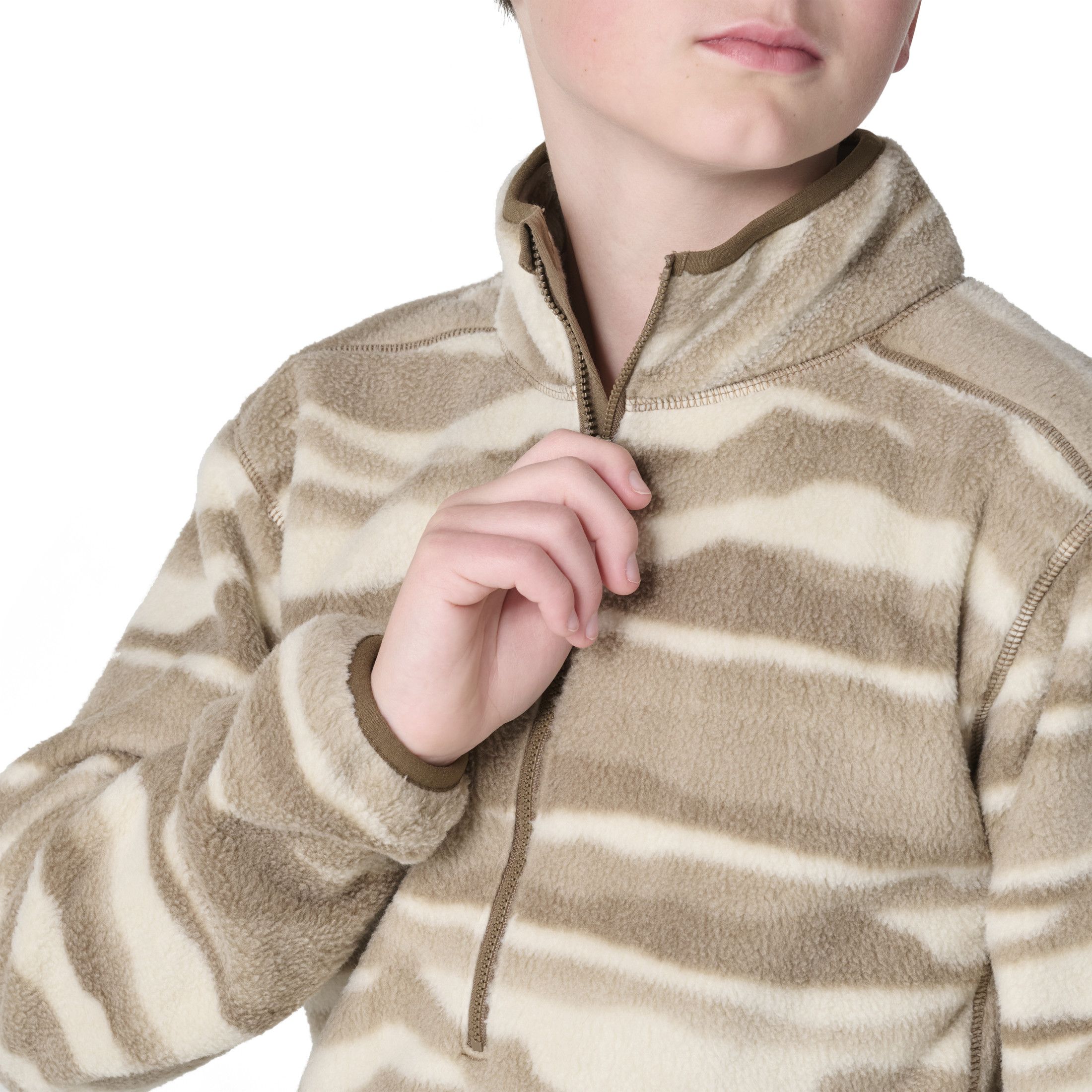 Chandail en molleton imprimé à demi-fermeture à glissière pour enfants, Carhartt