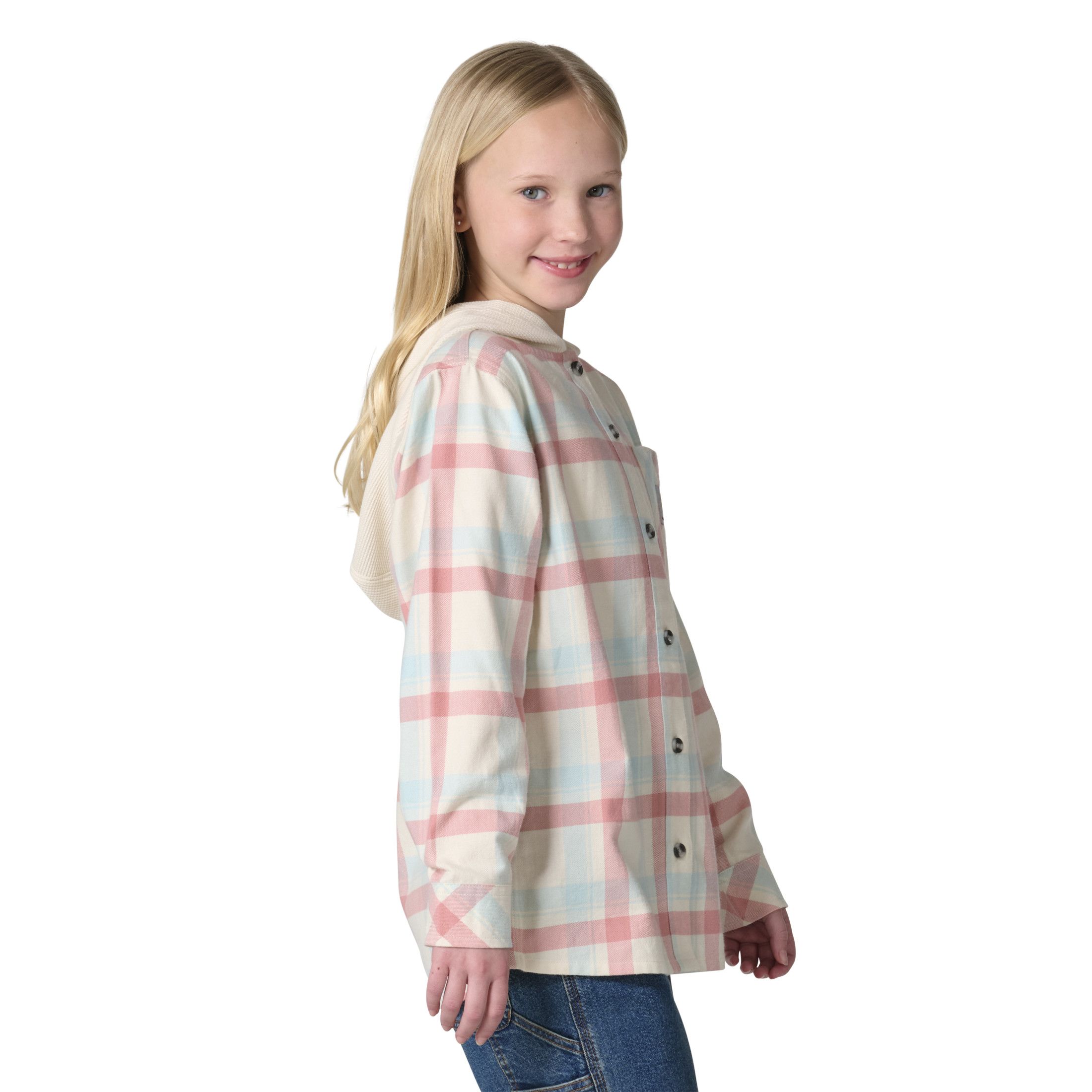 Carhartt Youth Long Sleeve Hooded Pocket Flannel Shirt