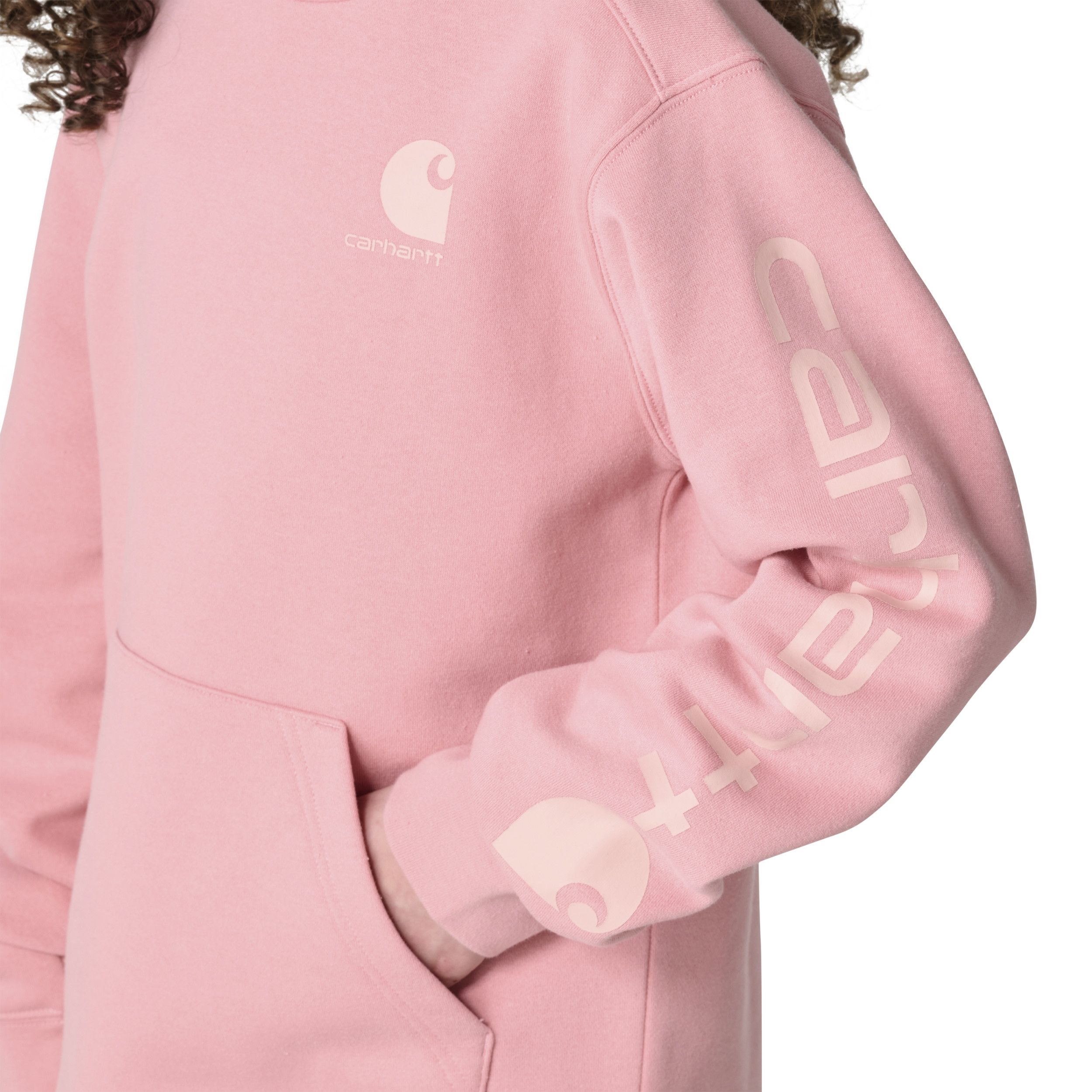 Chandail en molleton à manches longues avec logo pour jeunes, Carhartt