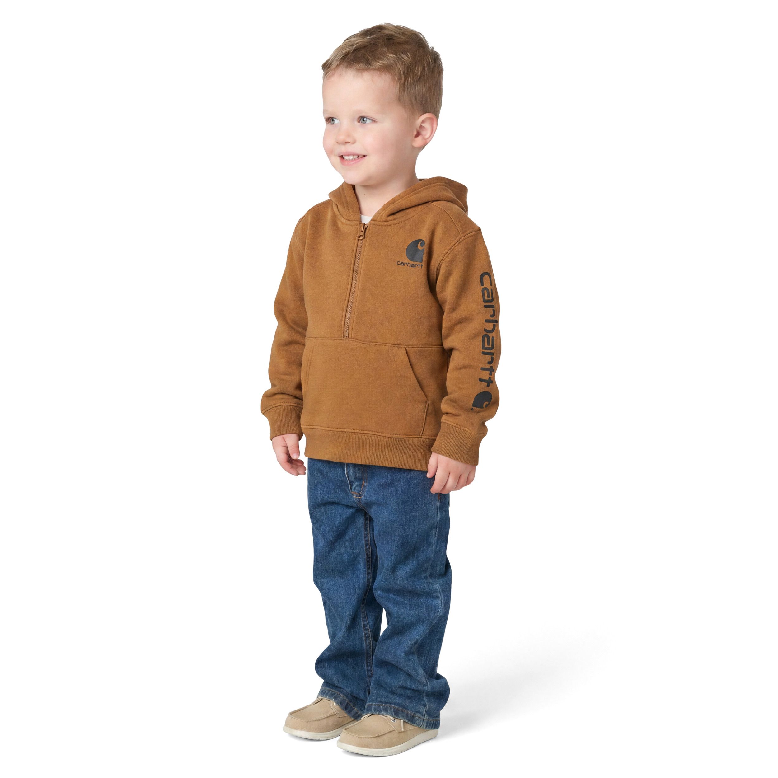 Chandail en molleton à manches longues avec demi-glissière pour bébés, Carhartt