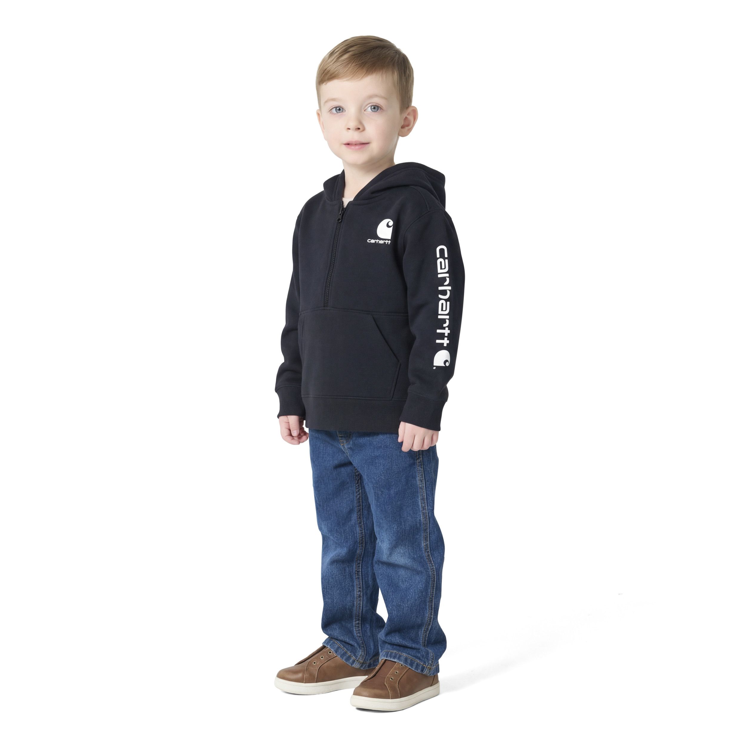 Chandail en molleton à manches longues avec demi-glissière pour tout-petits, Carhartt