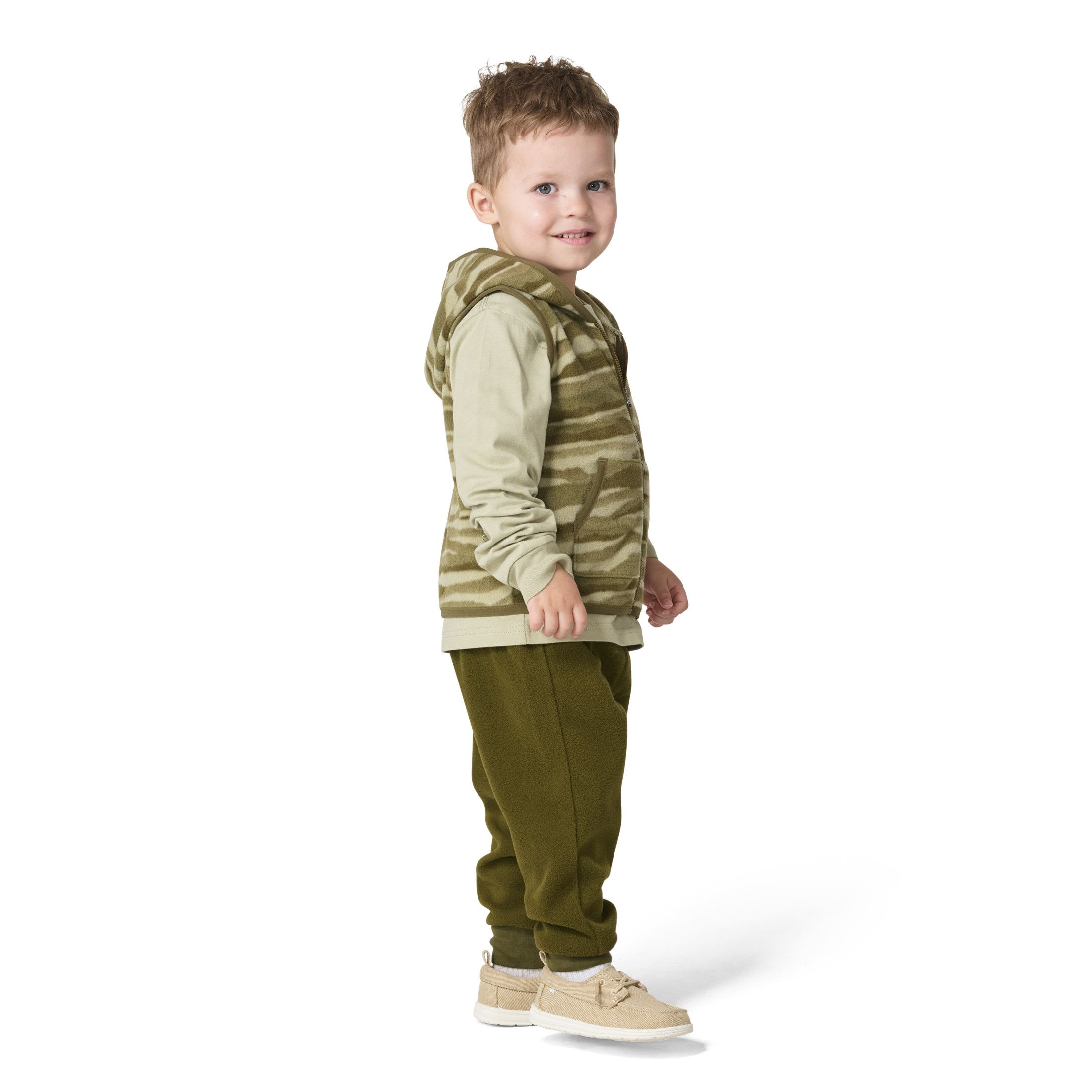 Carhartt Toddler Long Sleeve T-Shirt Camo Vest and Fleece Pants