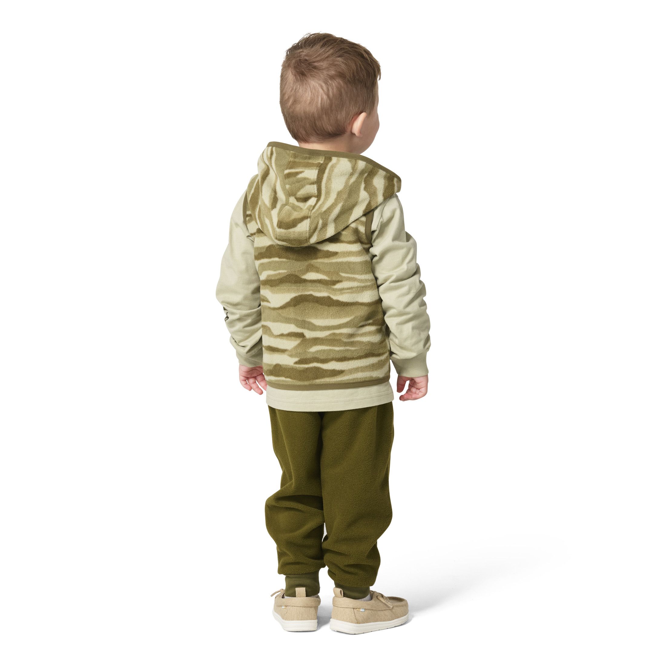 Carhartt Toddler Long Sleeve T-Shirt Camo Vest and Fleece Pants