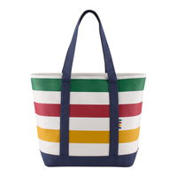 Hudson's Bay Stripes Canvas Tote Bag, Multi-Coloured/Navy, 7.5-in​