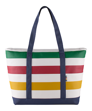 Hudson's Bay Stripes Insulated Cooler Bag, Multi-Coloured/Navy