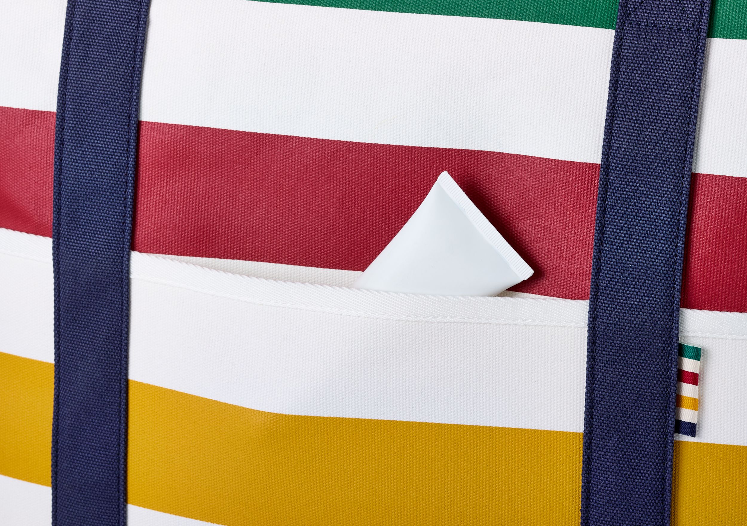 Hudson's Bay Stripes Insulated Cooler Bag, Multi-Coloured/Navy