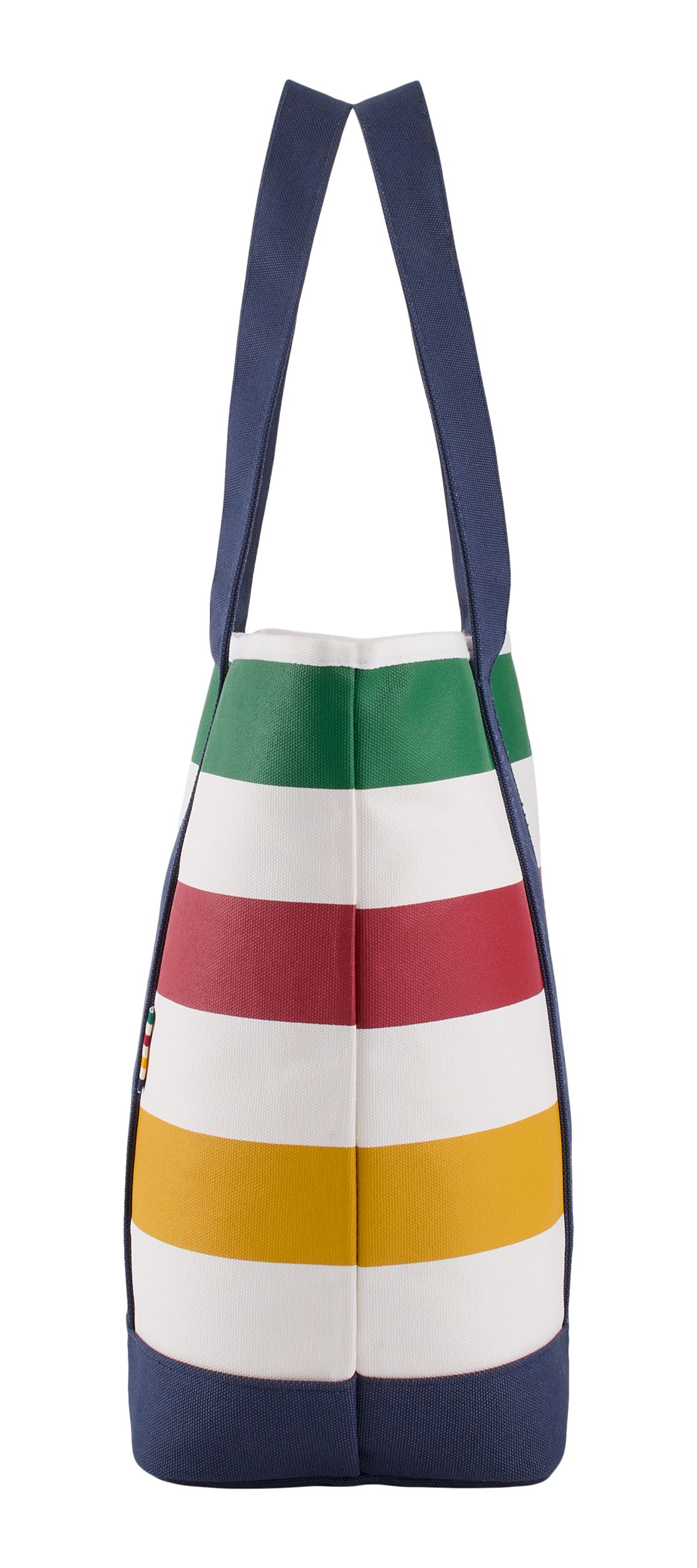 Hudson's Bay Stripes Canvas Tote Bag, Multi-Coloured/Navy, 7.5-in​
