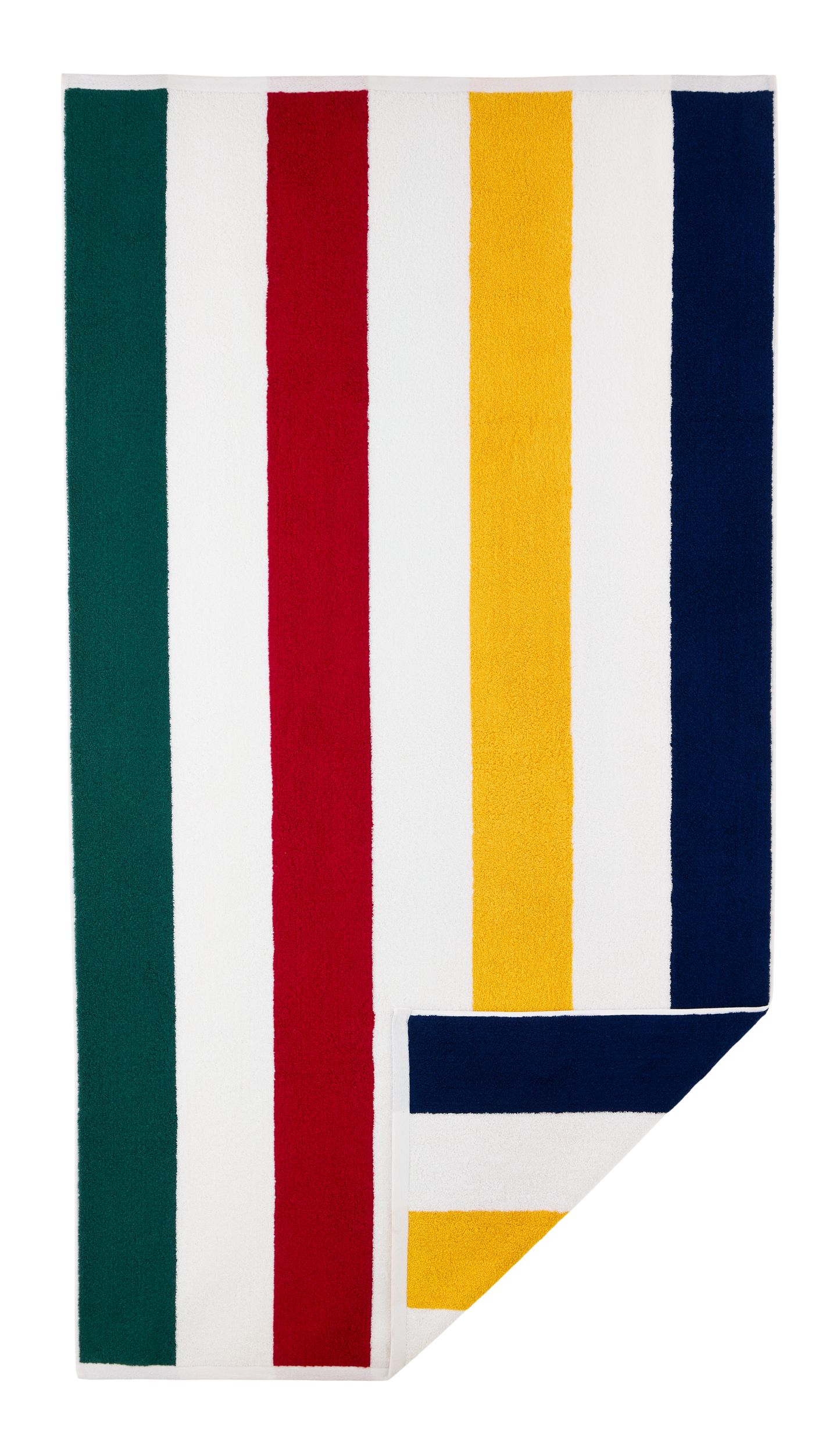 Serviette de plage La Baie d’Hudson, rayures Cabana verticales, multicolore
