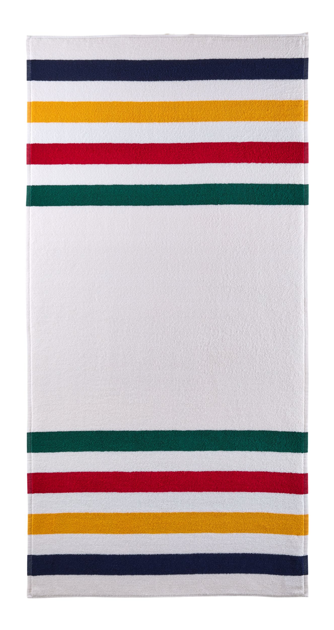 Serviette de plage La Baie d’Hudson, rayures classiques horizontales, multicolore​