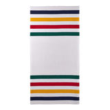 Hudson’s Bay Stripes Beach Towel, Classic Horizontal, Multi-Coloured Overhead_Flat