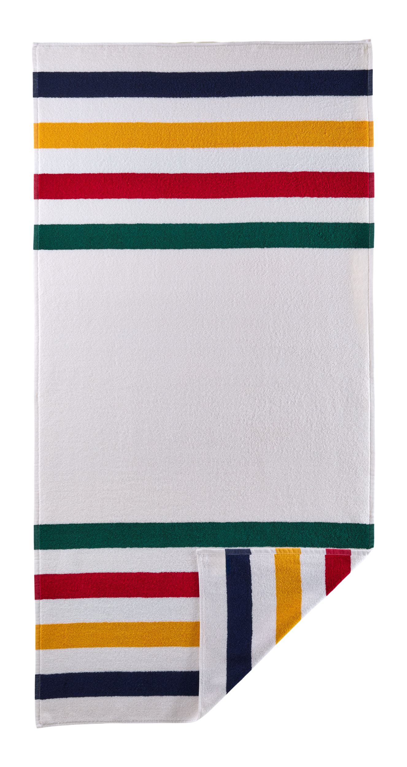 Serviette de plage La Baie d’Hudson, rayures classiques horizontales, multicolore​