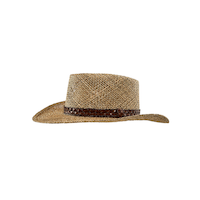 Chapeau en paille de ruppie maritime avec bande, Denver Hayes Front_Angled_Left