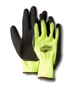 Gants en latex de caoutchouc gaufré de 13 g, paquet de 6 paires, Aggressor
