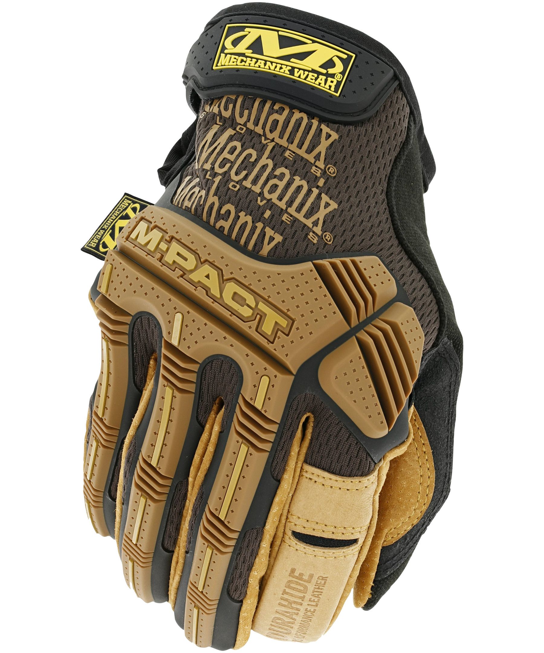 Gants de travail unisexes en cuir Durahide et en tissu Trekdry pour hommes, Mechanix, Impact Pro