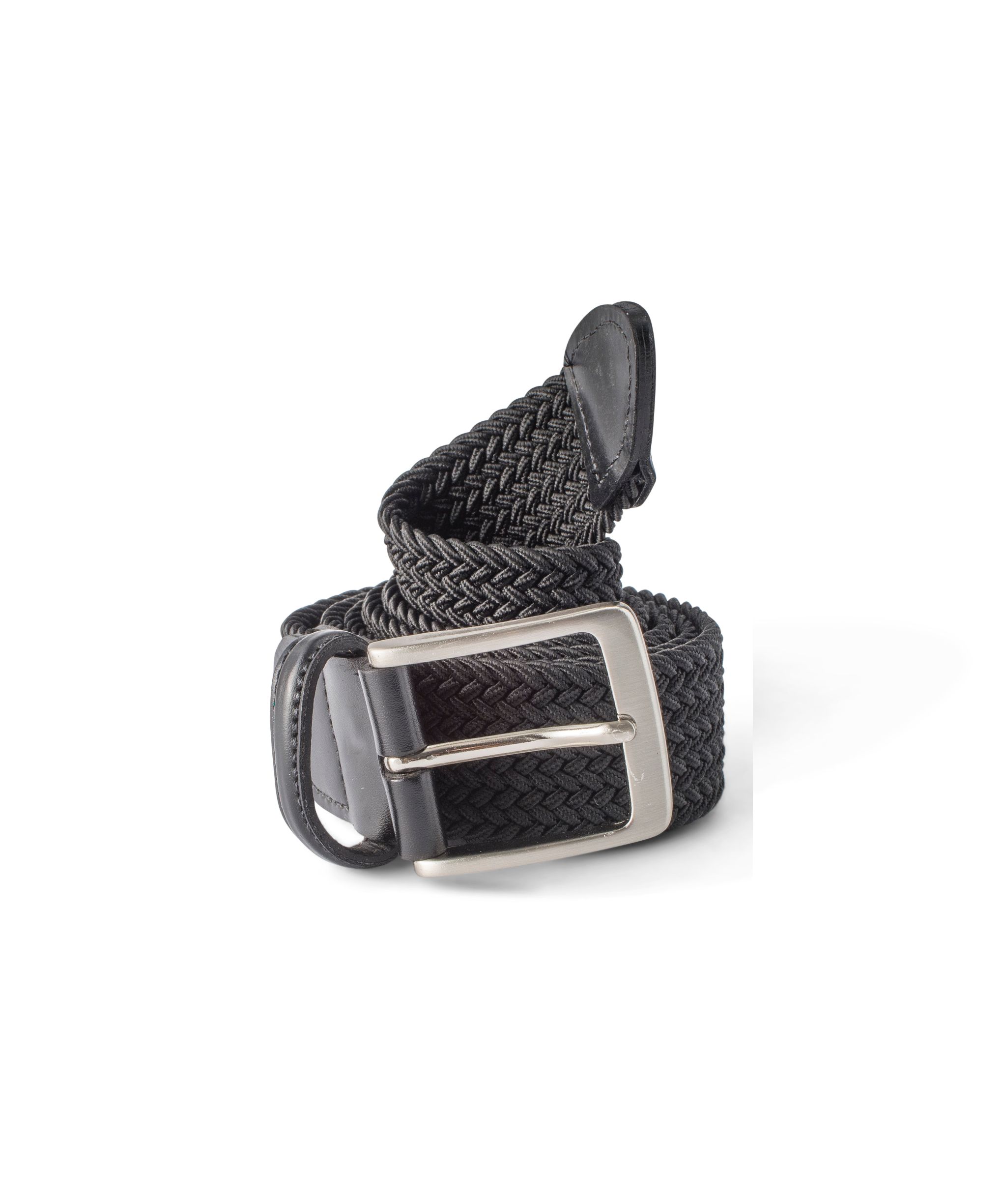 Multi Black, Grey and Silver - Woven Stretch Belt - Stolen Riches