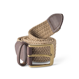 Denver Hayes Men's Woven Stretch Belt Front_Flat