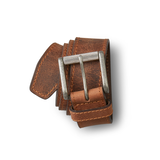 Denver Hayes Men's Full Grain Buffalo Leather Distressed Belt Composite_or_Mixed